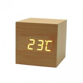 RELOJ CUBO SIMIL MADERA